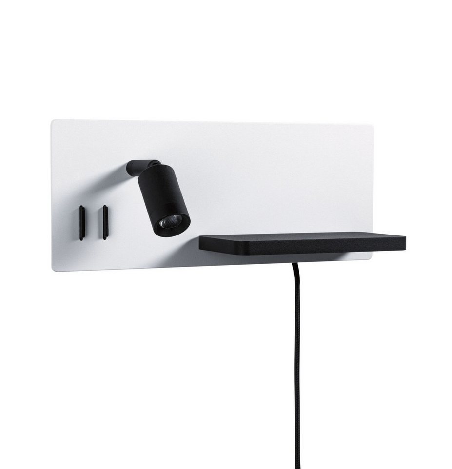 Paulmann LED Wandleuchte Serra 2700K 650lm / 200lm 230V 5,5 / 1x2,6W, LED fest integriert, Warmweiß, Bettleuchte, USB C, dimmbar Bild 2