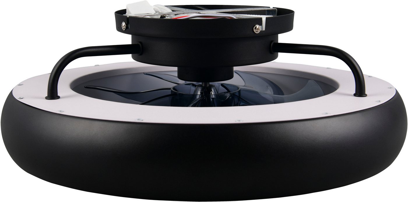Reality Leuchten LED Deckenleuchte MUONIO mit Ventilator, Deckenventilator mit Licht, 20W LED CCT Ø 40cm, CCT - über Fernbedienung, Dimmfunktion, Fernbedienung, Infrarot inkl., Memoryfunktion, Nachtlichtfunktion, Timerfunktion, Ventilatorfunktion, getrennt schaltbar, LED fest integriert, Farbwechsler, warmweiß - kaltweiß, Fernbedienung 3 Geschwindigkeiten Timer Vor- & Rücklauf dimmbar Bild 5