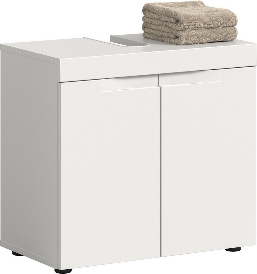 OTTO home Waschbeckenunterschrank MAOI, Breite 60cm, 2 Türen, 2 Fächer, 1 Einlegeboden (inkl. Siphonausschnitt) Badezimmerschrank, Unterschrank, Kommode, WBU, Bad, Badezimmer Bild 4