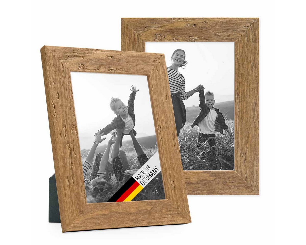 PHOTOLINI Bilderrahmen 2er Set Strandhaus Rustikal Massivholz Bild 3