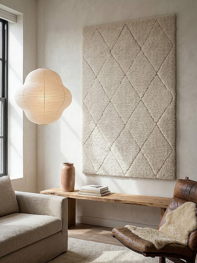KADIMA DESIGN Teppich ATRIO Teppichläufer Creme 80x150 Berber Polypropylen Wohnraum, Läufer, Höhe: 31 mm, Fußbodenheizung geeignet, Strapazierfähig, Farbecht, Pflegeleicht