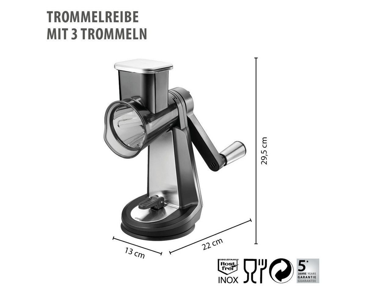 GEFU Trommelreibe Trommelreibe mit 3 Trommeln Bild 5