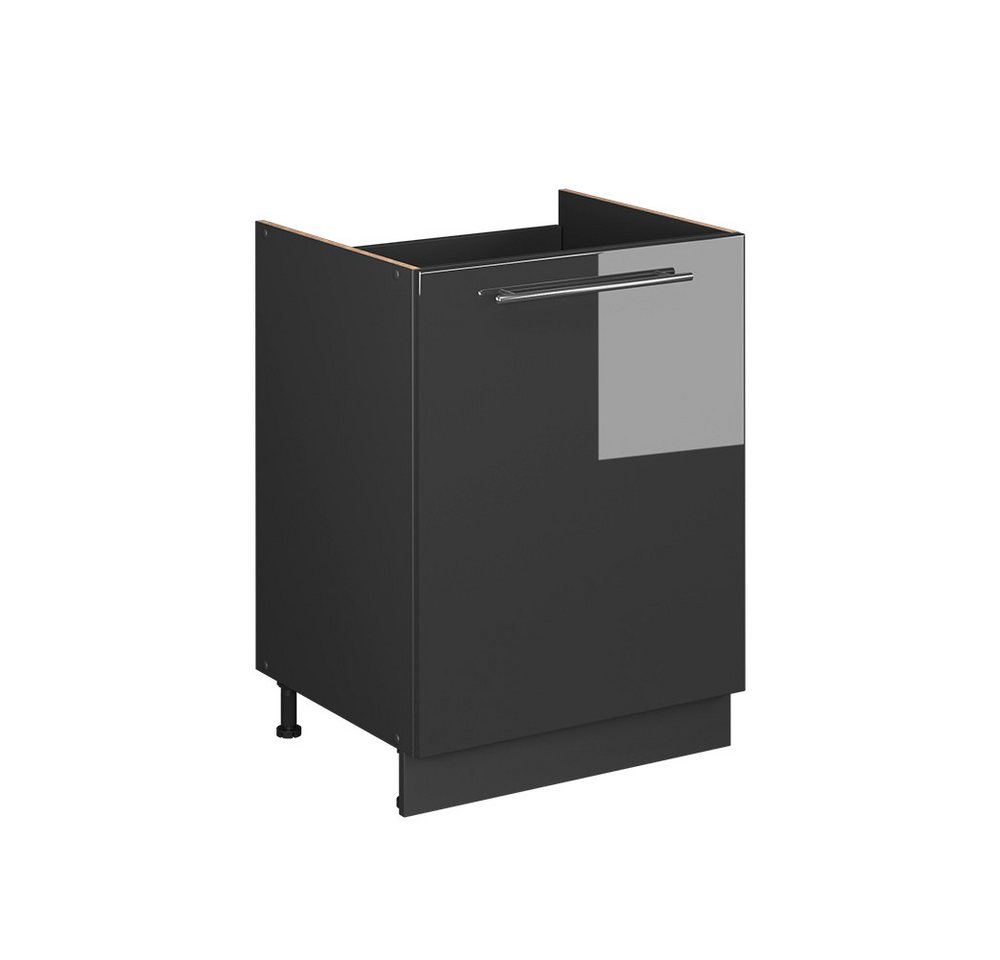 Vicco Unterschrank Fame-Line, Anthrazit Hochglanz/Anthrazit, 60 cm Bild 5