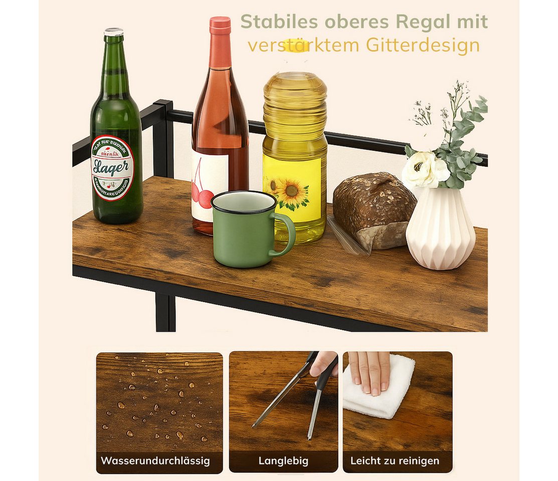 Roxlin Ablageregal Getränkekistenregal für 3/6 Kisten – Metallregal mit Ablage 300 kg, 6-tlg. Bild 4