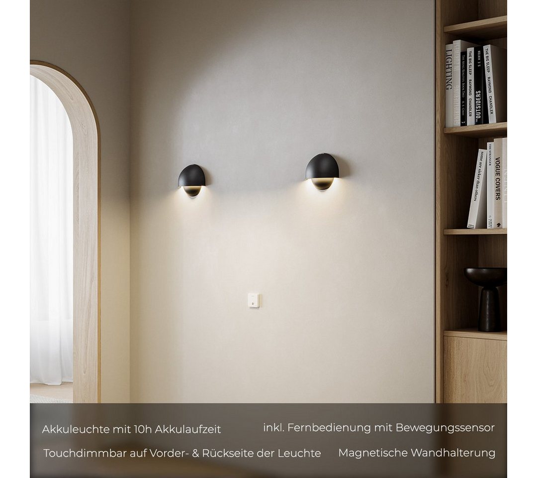 Neona LED Wandleuchte ORION AKKU, LED fest integriert, Warmweiß