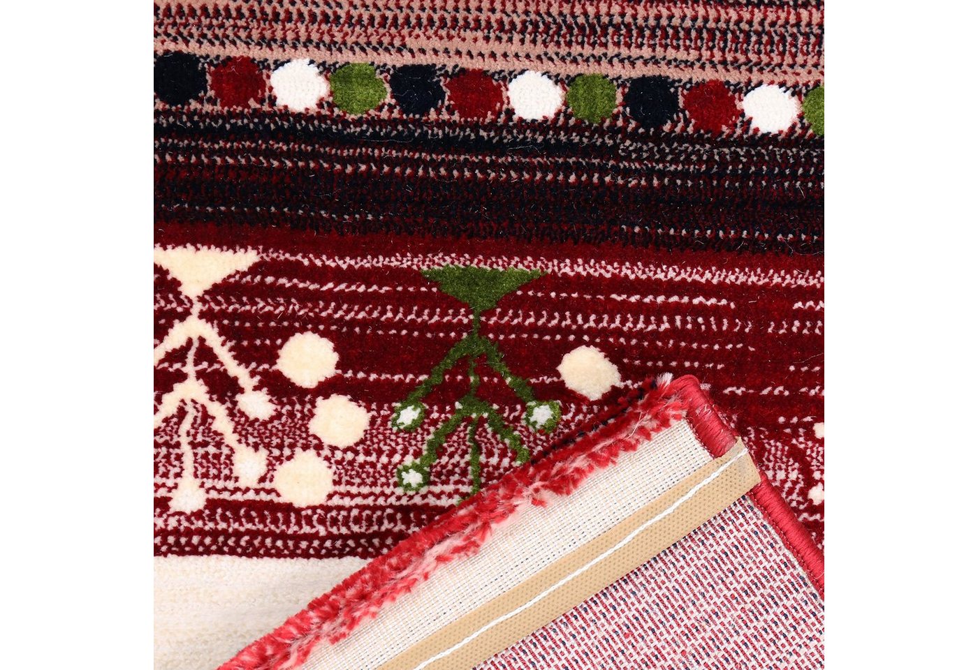 Vimoda Teppich Gabbeh Stil Optik Bunt Meliert mit Bordüre, Rechteckig Bild 3