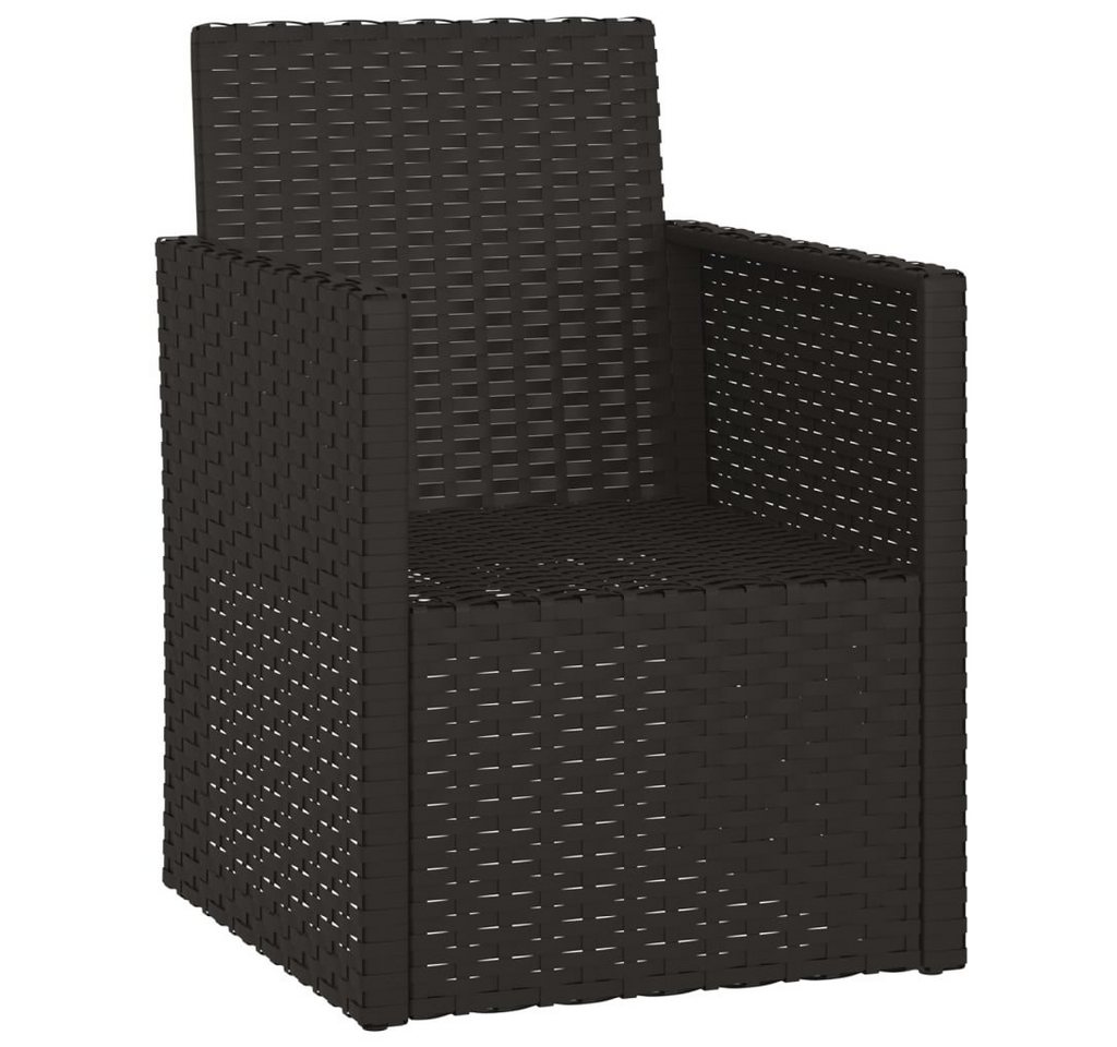 furnicato Gartensessel Schwarz mit Cremeweißem Kissen, 53x57x75 cm (1-St), Witterungsbeständige Sitzgruppe mit Polsterung und stabilem Rahmen Bild 4