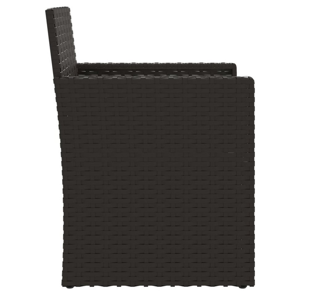 furnicato Gartensessel Schwarz mit Cremeweißem Kissen, 53x57x75 cm (1-St), Witterungsbeständige Sitzgruppe mit Polsterung und stabilem Rahmen Bild 5