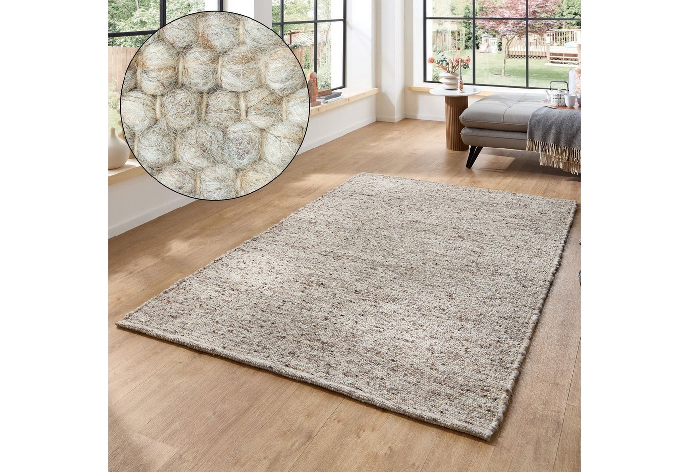 RUG N' ROLL Wollteppich Anden, modern, Flachgewebe, handgewebt, beidseitig verwendbar, Rechteckig, handgewebt Bild 2