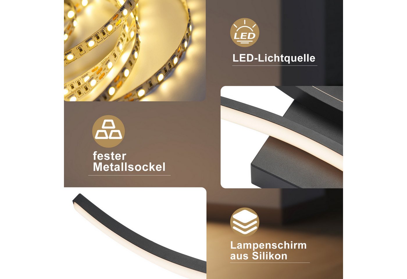 Nettlife LED Wandleuchte Innen Wohnzimmer 100CM Weiß 14W 3000K Modern Welle Design, LED fest integriert, Warmweiß, Wandbeleuchtung für Schlafzimmer Wohnzimmer Flur Treppenhaus Küche Bild 5