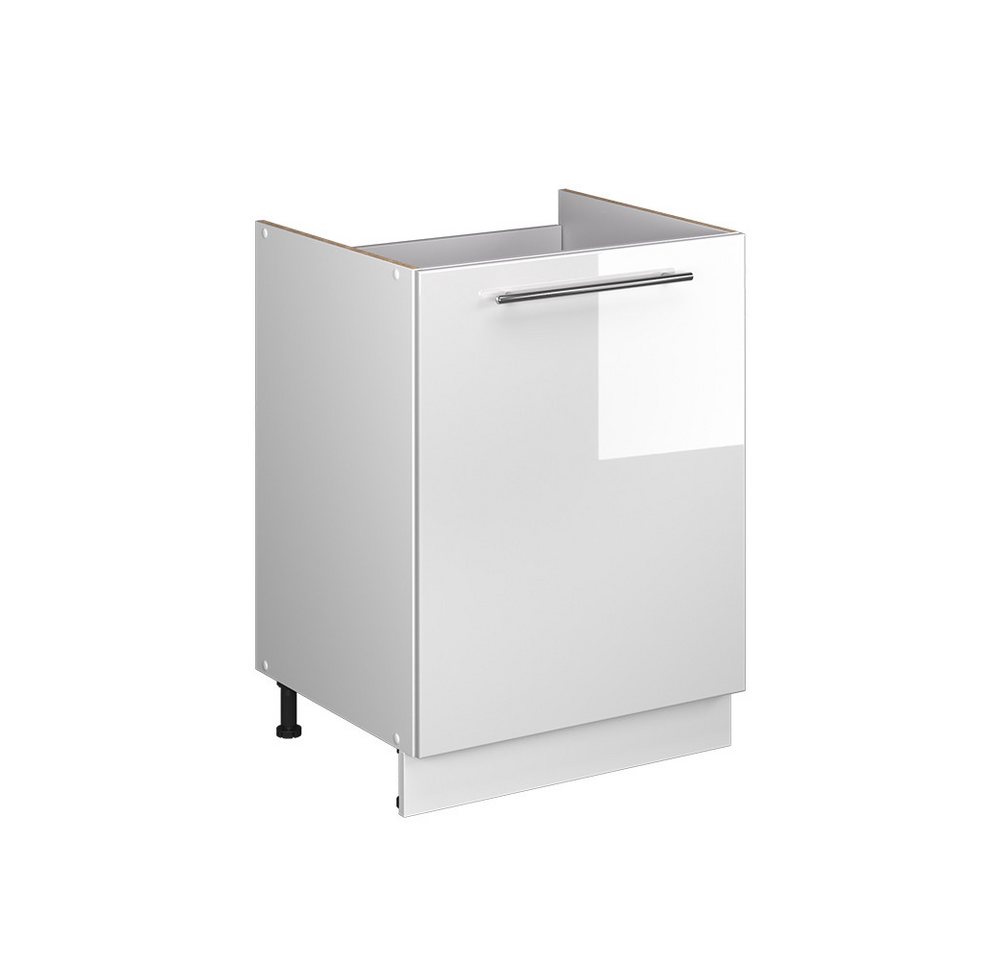 Vicco Unterschrank Fame-Line, Weiß Hochglanz/Weiß, 60 cm Bild 3
