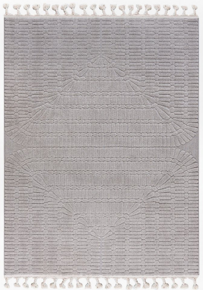 Mazovia Designteppich Geometrische Bögen Wohnzimmer, Schlafzimmer, Esszimmer, Büro, 80 x 150 cm, Fußbodenheizung Bild 3