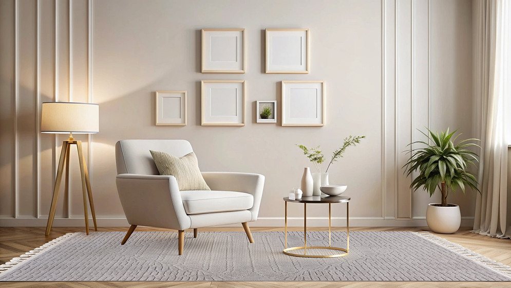 Mazovia Designteppich Geometrische Bögen Wohnzimmer, Schlafzimmer, Esszimmer, Büro, 80 x 150 cm, Fußbodenheizung Bild 4