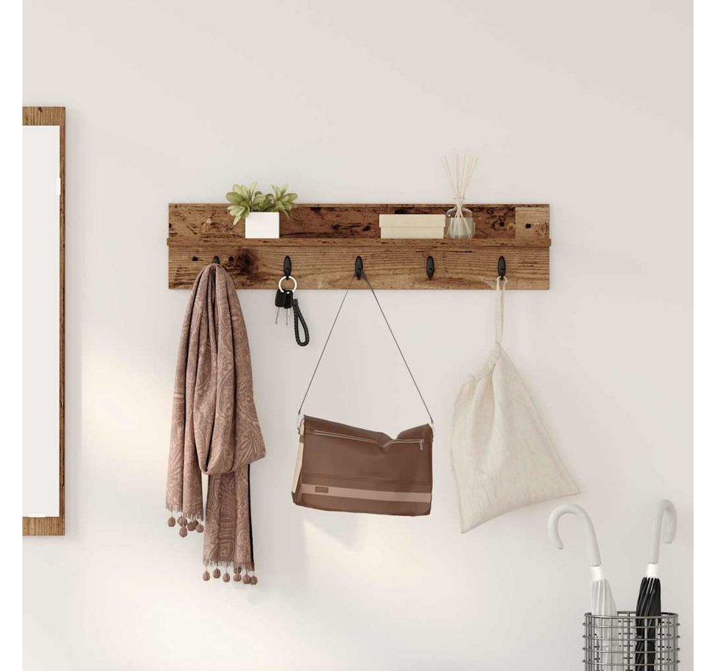 vidaXL Regal Wandmontierter nachttisch Wandhalterung Altholz Holzwerkstoff, 1-tlg. Bild 2