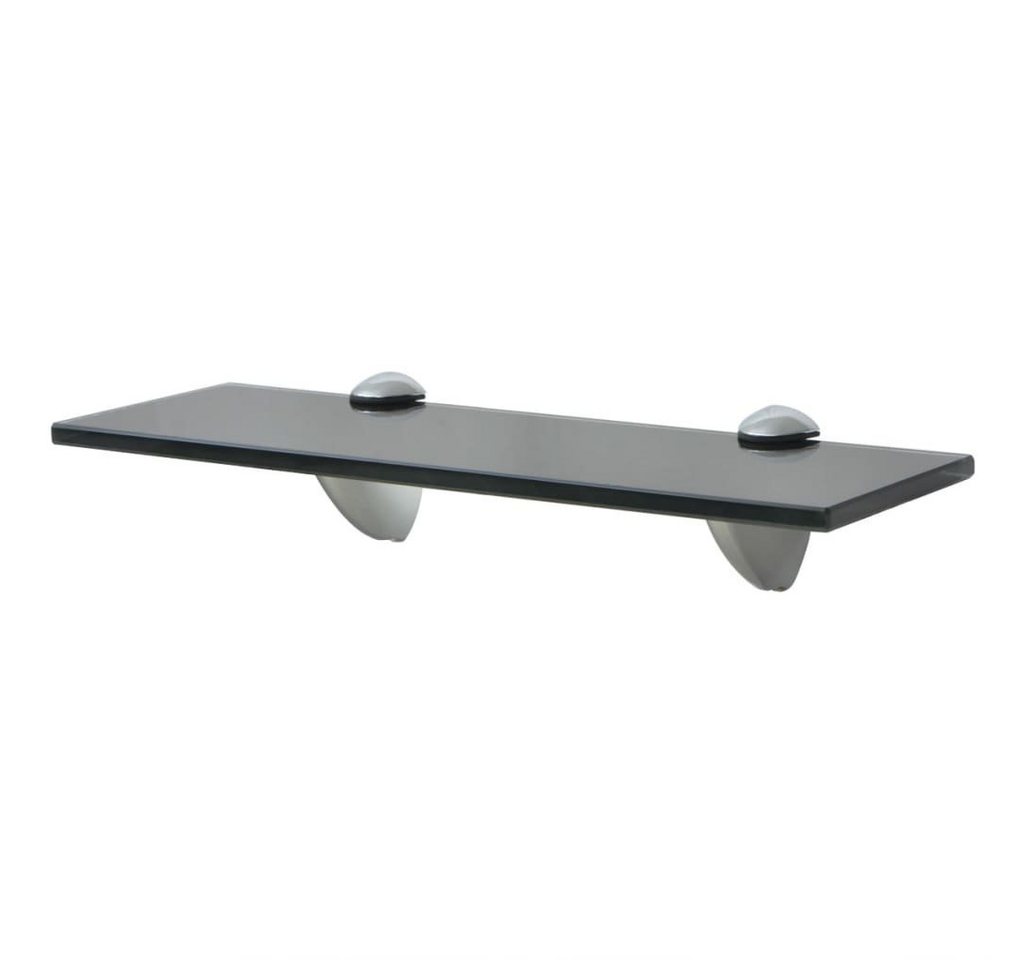 furnicato Wandregal Schweberegal Schwarz 30 x 10 cm aus gehärtetem Sicherheitsglas, 1-tlg., Belastbare Glasablage mit 8 mm Dicke für Bad, Wohn- oder Schlafzimmer
