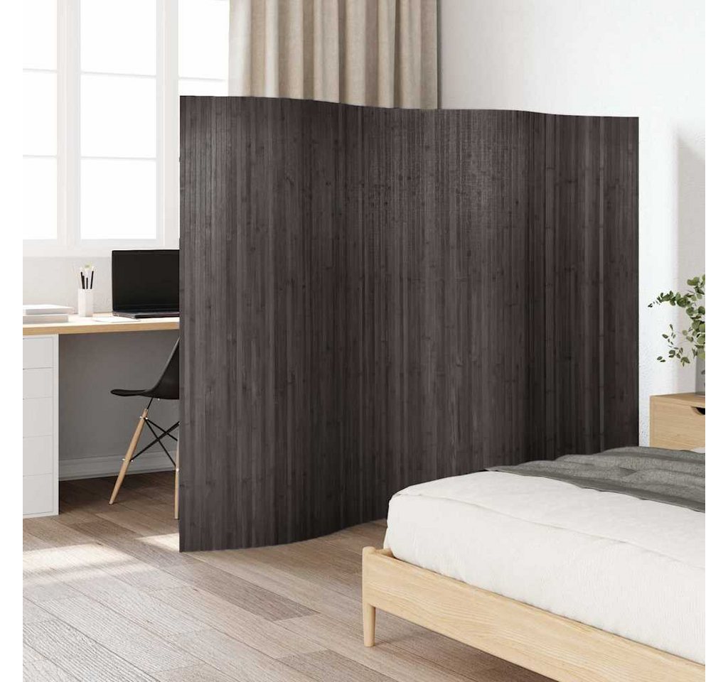 furnicato Raumteiler Bambus 250 x 165 cm Grau für Privatsphäre, 1-tlg., Undurchsichtiger Sichtschutz, aufrollbar für das Schlafzimmer Bild 5