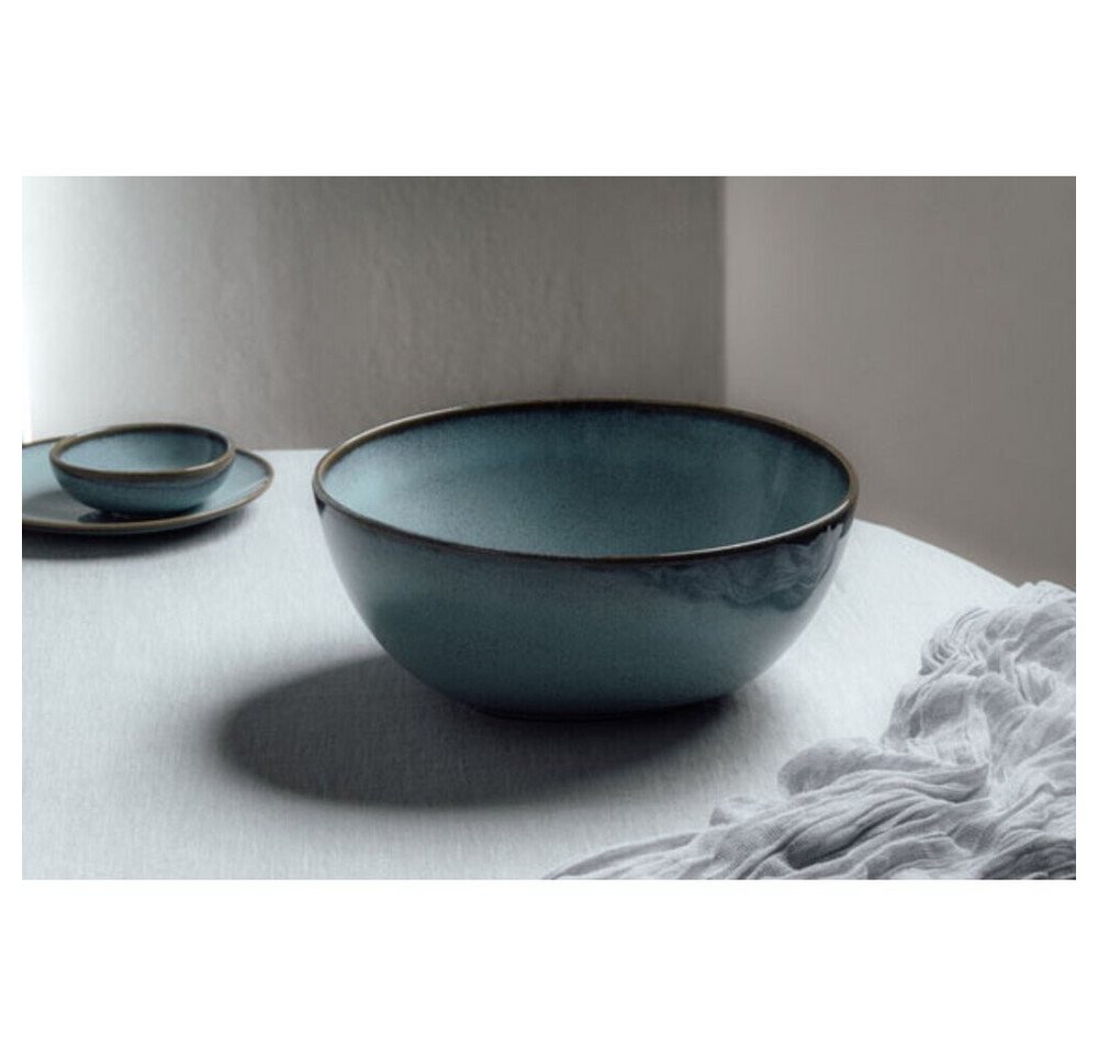 Villeroy & Boch Servierschüssel Servierschüssel 25 cm Lave glacé, Steingut, Servierschüssel, Ø25,5cm, Steingut, türkis Bild 2