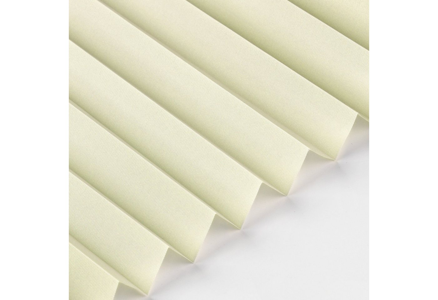 jalousiescout Plissee Pure Premium 30x110cm Creme Klemmfix ohne Bohren, halbtransparent, ohne Bohren, verspannt, Klemmfix, Polyester-Stoff, blickdicht und lichtdurchlässig Bild 5