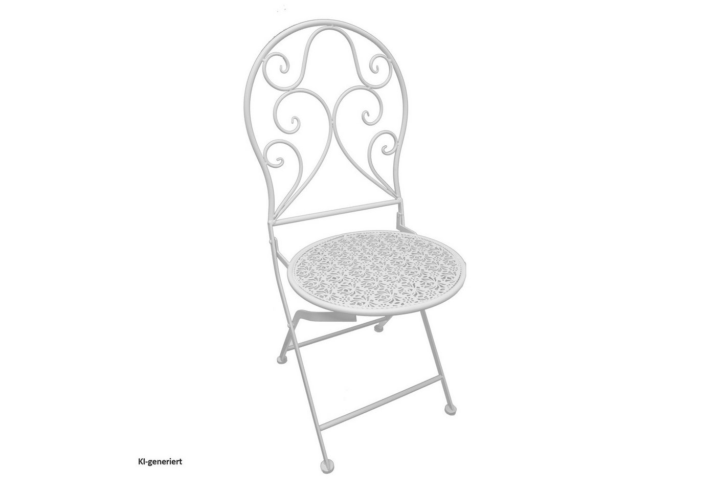 HTI-Living Küchentisch Essgruppe 3-teilig Lani Weiß (Set, 3-St., 1x Tisch, 2x Stühle), Sitzgruppe Metall Bild 5