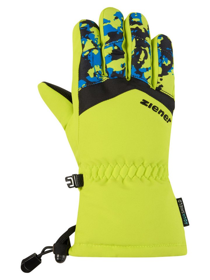 Ziener Skihandschuhe LETT-Z AQUASHIELD® JUNIOR warm, wasserdicht, winddicht, atmungsaktiv, weitenregulierbare Stulpe