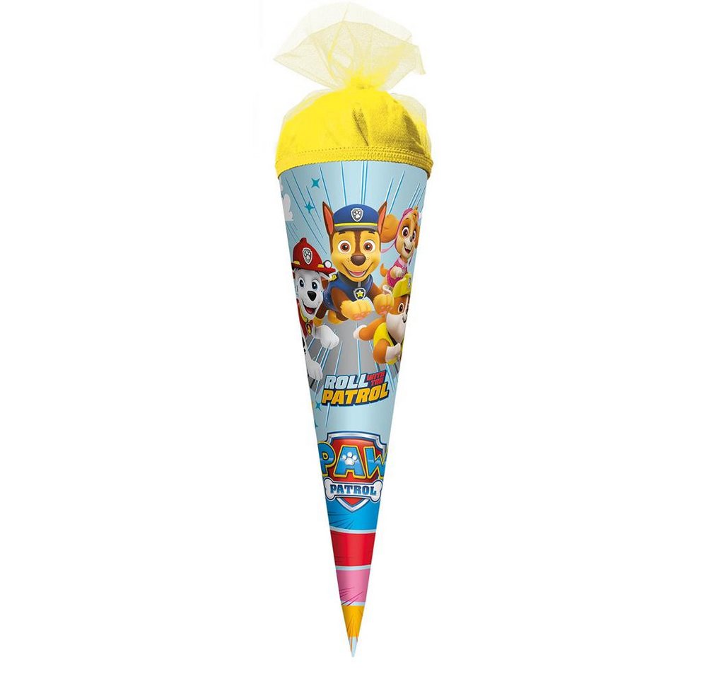 Roth Schultüte Paw Patrol, 35 cm, rund, Tüllverschluss, Geschwistertüte