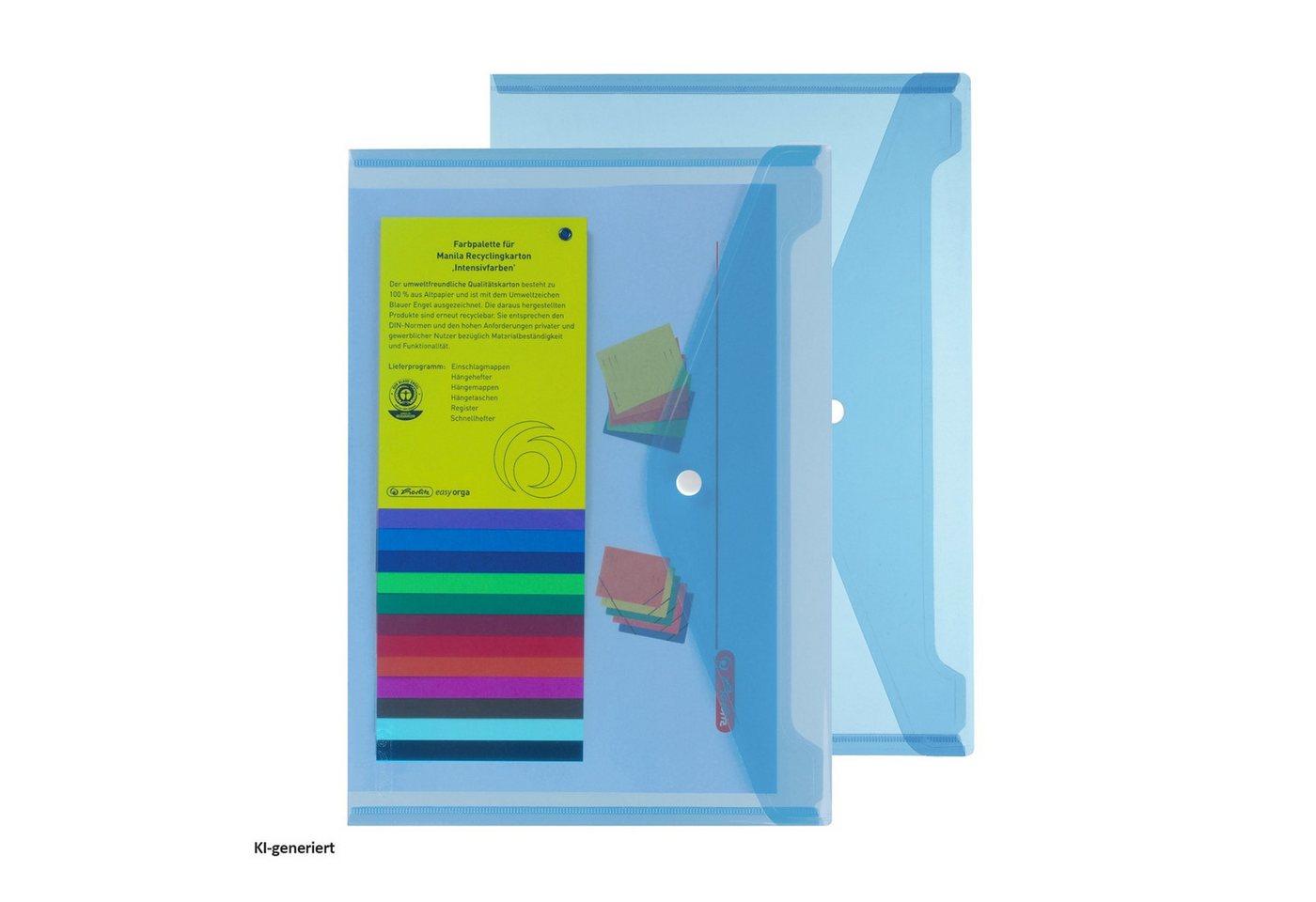 Herlitz Hefter Dokumententaschen A4 Polypropylen 2er Set Blau