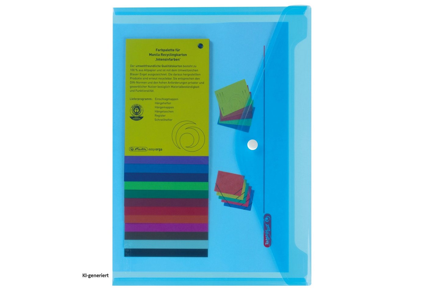Herlitz Hefter Dokumententaschen A4 Polypropylen 2er Set Blau Bild 2