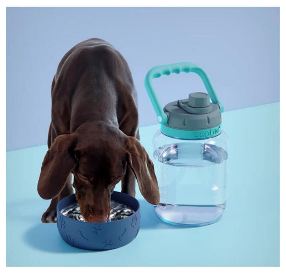 ASOBU Trinkflasche The Barkley Dog Bowl Trinkflasche mit Hundenapf rosa, 1,5 l, komfortabler Tragegriff Bild 2