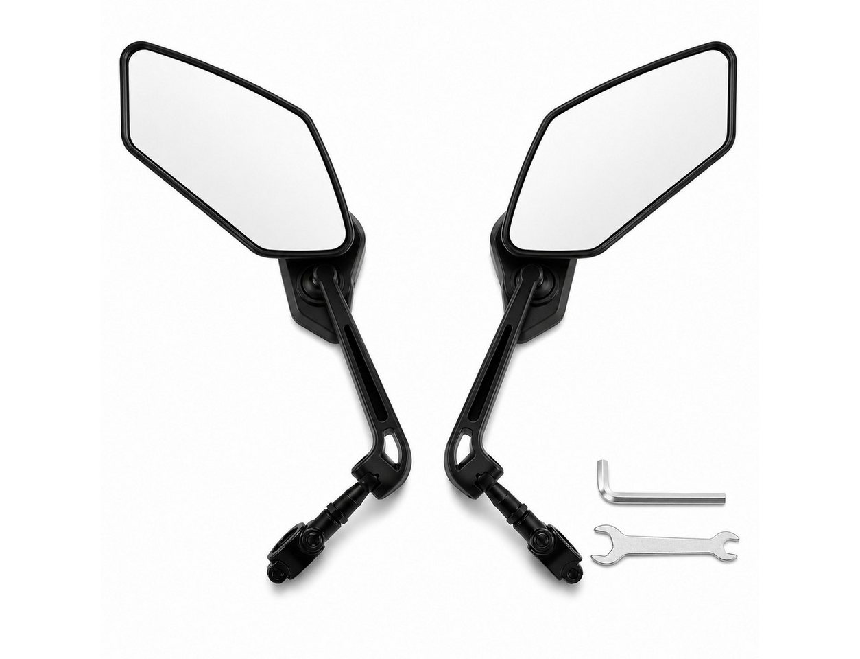 XEOOCE Fahrradlenker Fahrradspiegel, 360° verstellbar, Rückspiegel Set 1 Paar, Standardlenker, (Einzelstück mit Montagezubehör), Blendfrei, 360° drehbar, verstellbare Halterung Bild 4