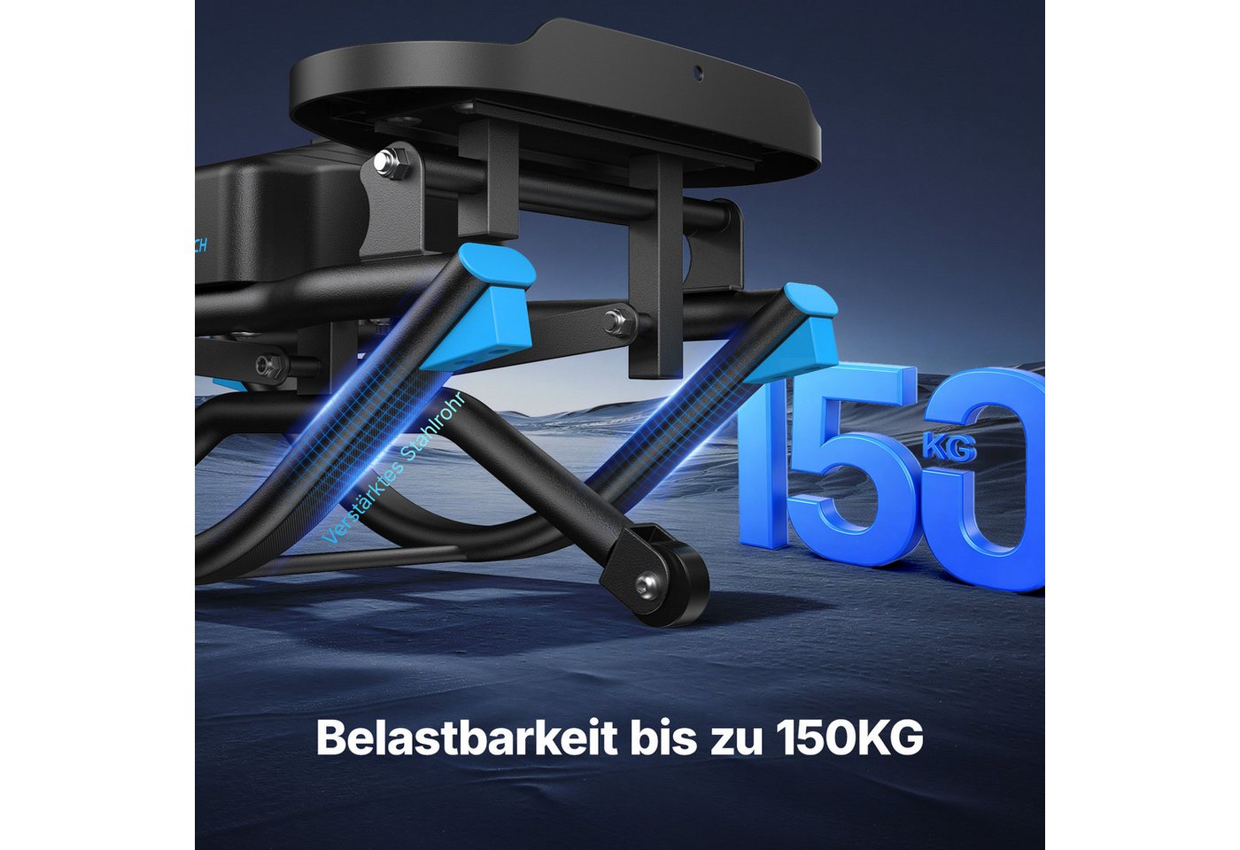 MERACH Stepper mit 3D-Seitwärtsbewegung und LCD-Display (Mini-Stepper Heimtrainer mit rutschfesten Pedalen, 1-tlg., U-Form Stepper inklusive Trainingscomputer für Zuhause), Gelenkschonend, leise & platzsparend, max. 150 kg Bild 2