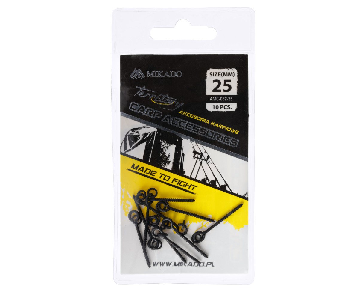 MIKADO Total Fishing Kunstköder Boilie Schrauben Metall mit Ring 13mm 25mm 10 St Karpfenangeln Feedern, Einfach in den Boilie oder Pellet reindrehen Bild 2
