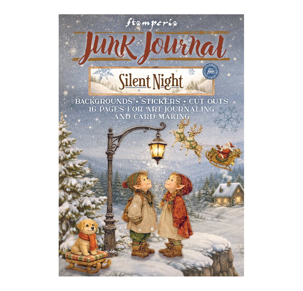 Stamperia Motivpapier Junk Journal Book Silent Night, 16 Blatt