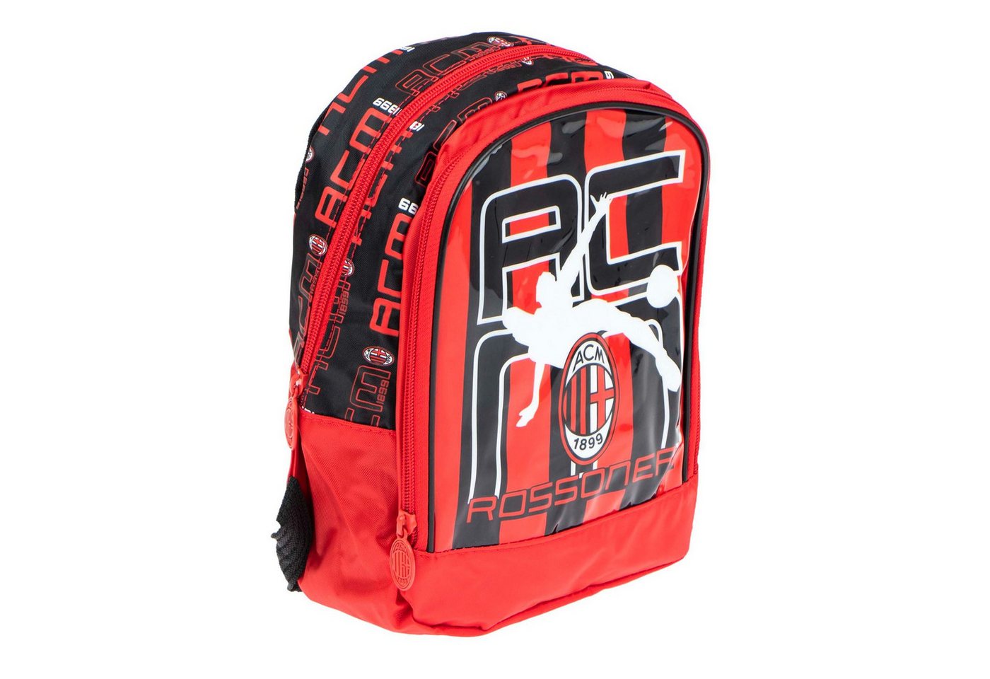 COFI 1453 Kinderrucksack A.C. Milan Fan Rucksack 27 cm Ideal für Schule und Ausflüge Bild 2