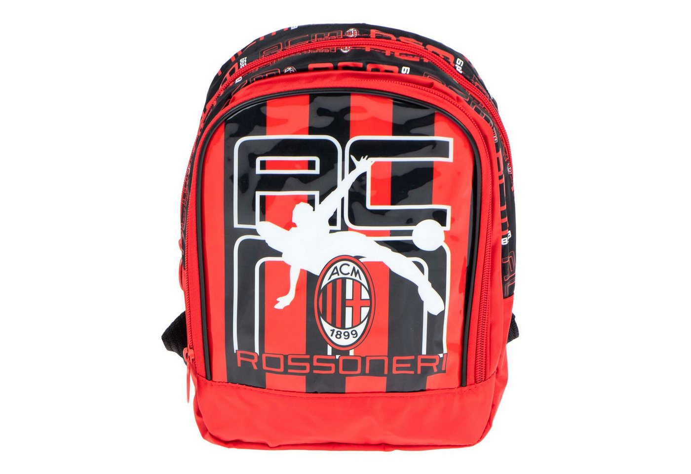 COFI 1453 Kinderrucksack A.C. Milan Fan Rucksack 27 cm Ideal für Schule und Ausflüge Bild 3