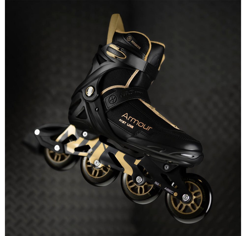 NILS EXTREME Inlineskates Inliner Rollschuhe Speedskates, (Spar-Set, 2-St., 42-45), Bremse, ABEC 7, 90mm Rollen, belüftet Bild 2
