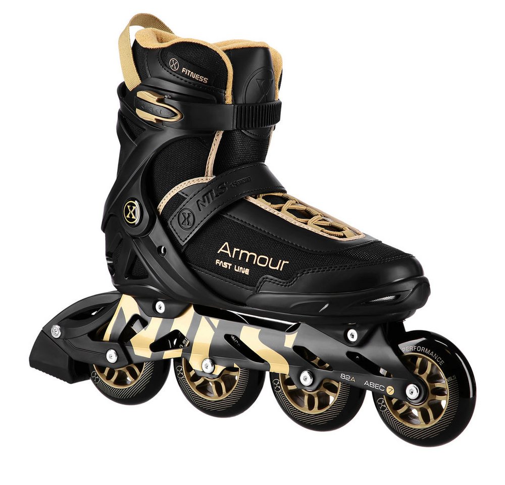 NILS EXTREME Inlineskates Inliner Rollschuhe Speedskates, (Spar-Set, 2-St., 42-45), Bremse, ABEC 7, 90mm Rollen, belüftet Bild 4