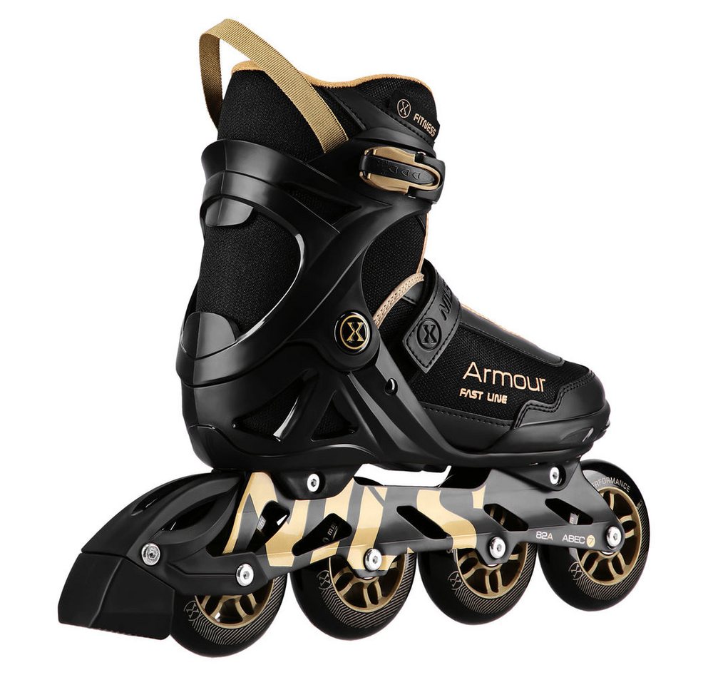 NILS EXTREME Inlineskates Inliner Rollschuhe Speedskates, (Spar-Set, 2-St., 42-45), Bremse, ABEC 7, 90mm Rollen, belüftet Bild 5