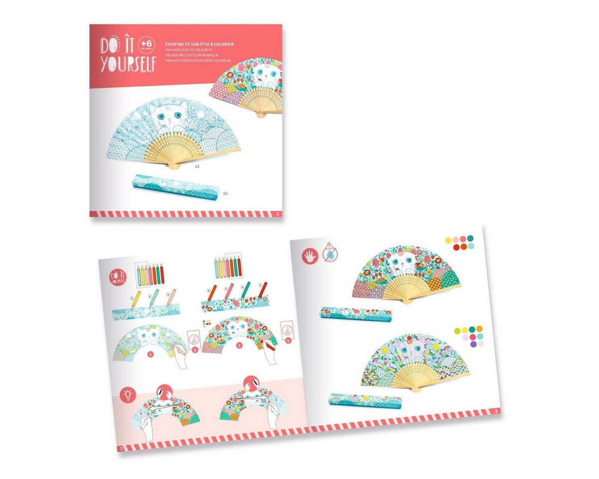 DJECO Kreativset DIY Bastelset Fächer Koneko von DJECO Kreatives Malset für Kinder ab 6 Bild 4