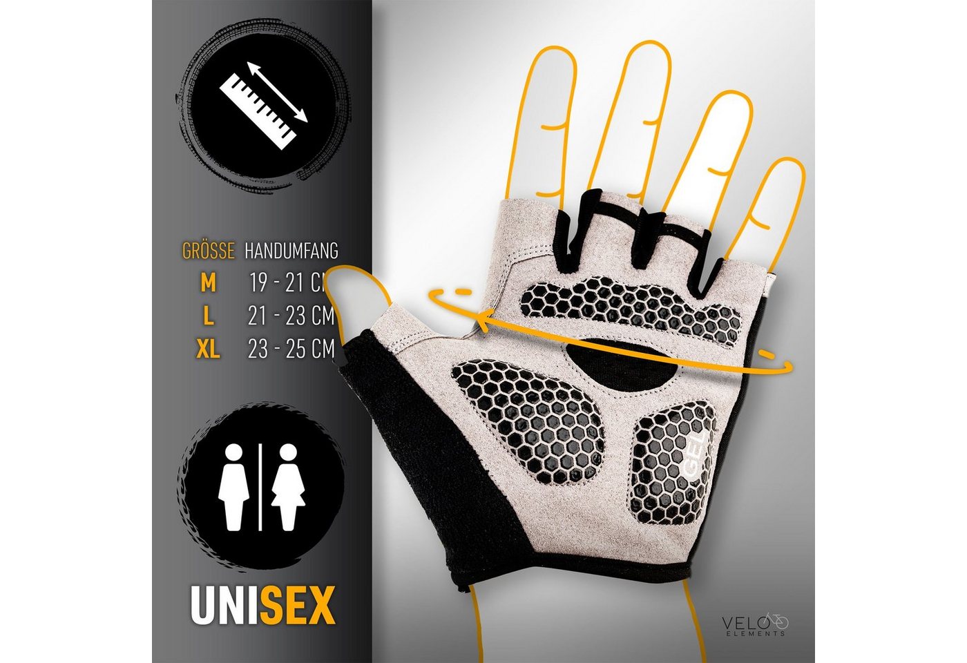 VELOElements® Fahrradhandschuhe Fahrradhandschuhe XL