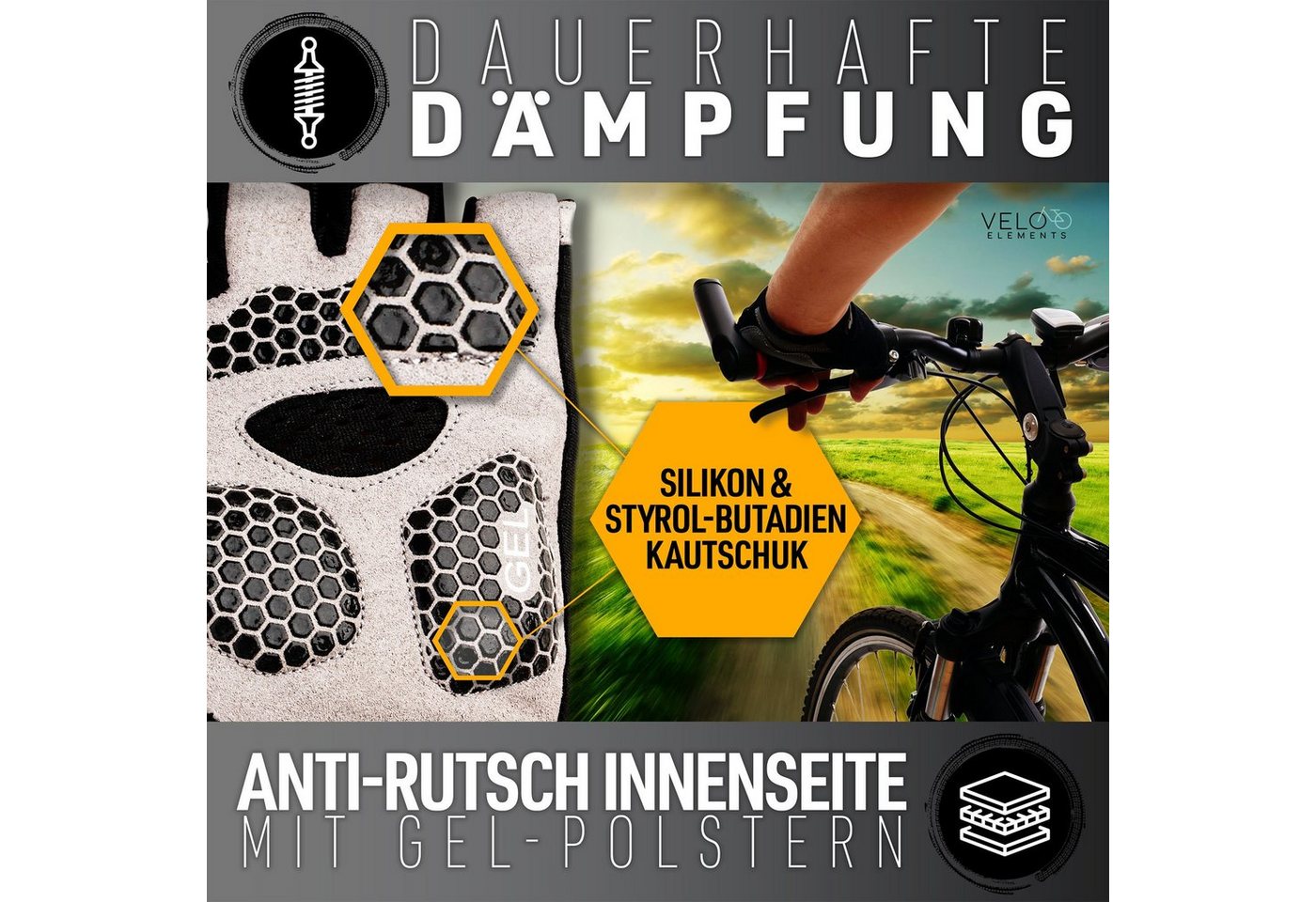 VELOElements® Fahrradhandschuhe Fahrradhandschuhe XL Bild 3