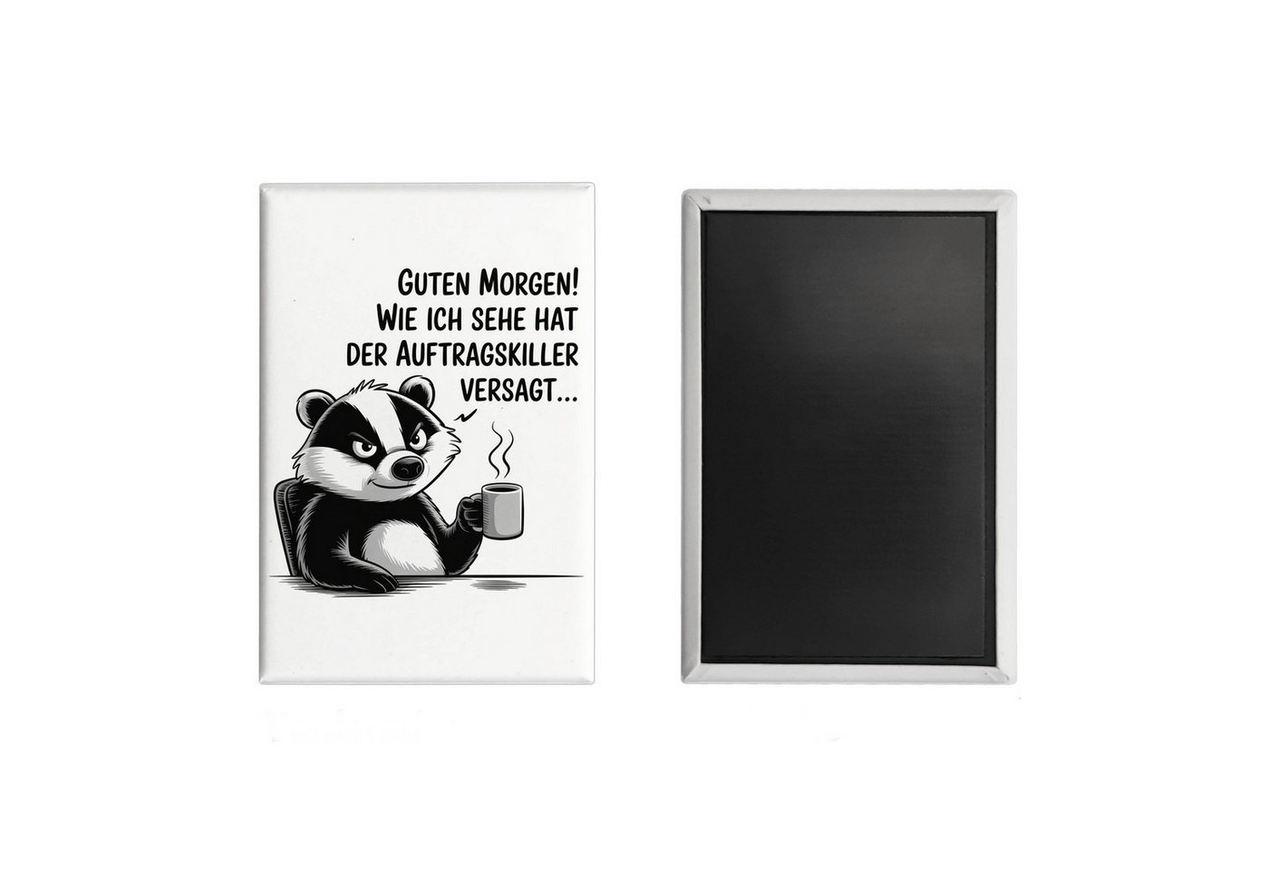 speecheese Magnet Grimmiger Dachs Souvenir Magnet für Bürohumor Auftragskiller hat
