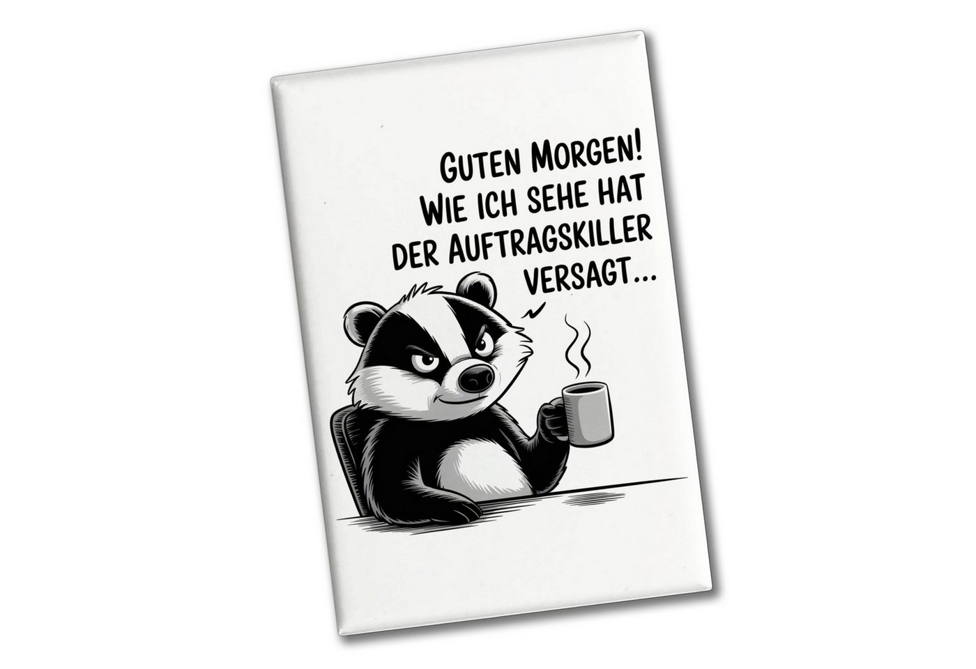speecheese Magnet Grimmiger Dachs Souvenir Magnet für Bürohumor Auftragskiller hat Bild 2