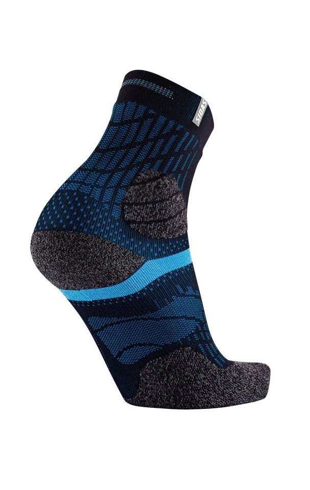 Sidas Laufsocken Trail Double - Trailrunning-Socken - Black/Turquoise