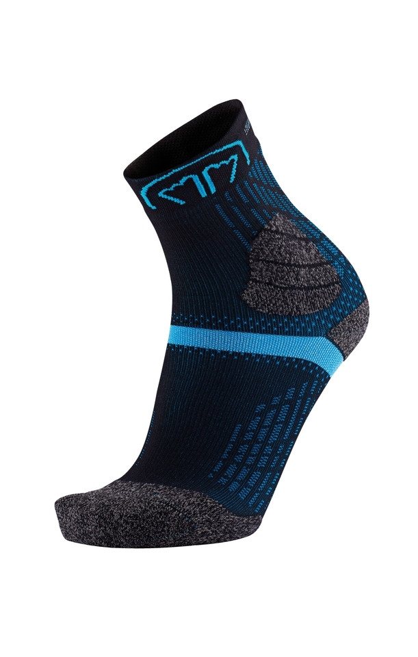 Sidas Laufsocken Trail Double - Trailrunning-Socken - Black/Turquoise Bild 2