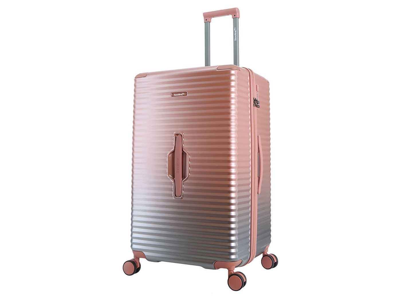 Saxoline® blue Koffer Elite L Trunk Trolley Spinner 76 cm, 4 Rollen, TSA-Zahlenschloss