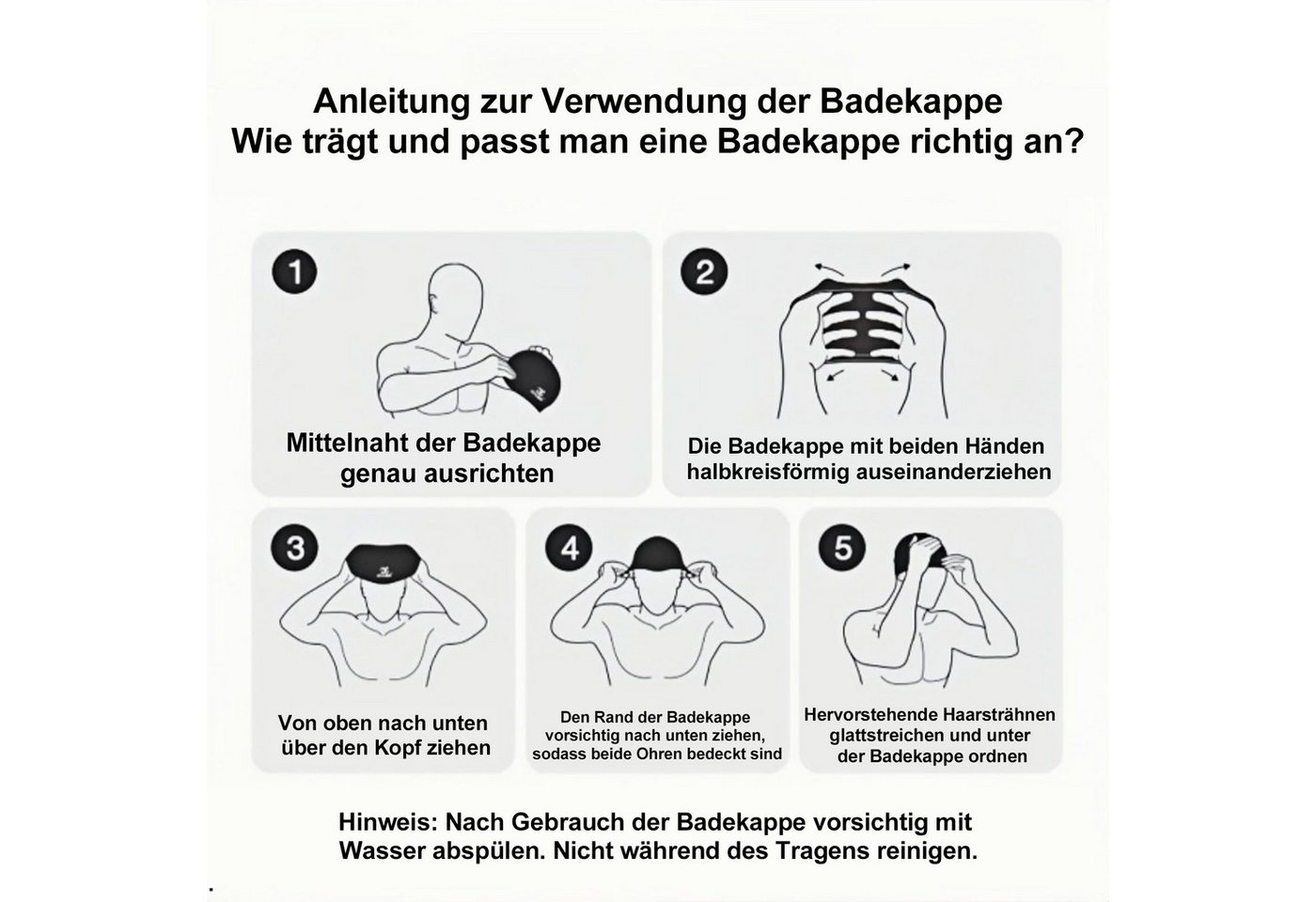 Mutig Schwimmbrille Schwimmbrille Set mit Badekappe & Nasenklammer HD Anti-Beschlag Unisex, (3D-Ohrenschutz Schwimmkappe aus Silikon für Damen & Herren, Schwimmmaske mit Großen Gläsern Wasserdicht & Anti Fog Klar Weitwinkel), Premium Komfort für Training & Freizeit – für Erwachsene & Jugendliche Bild 4