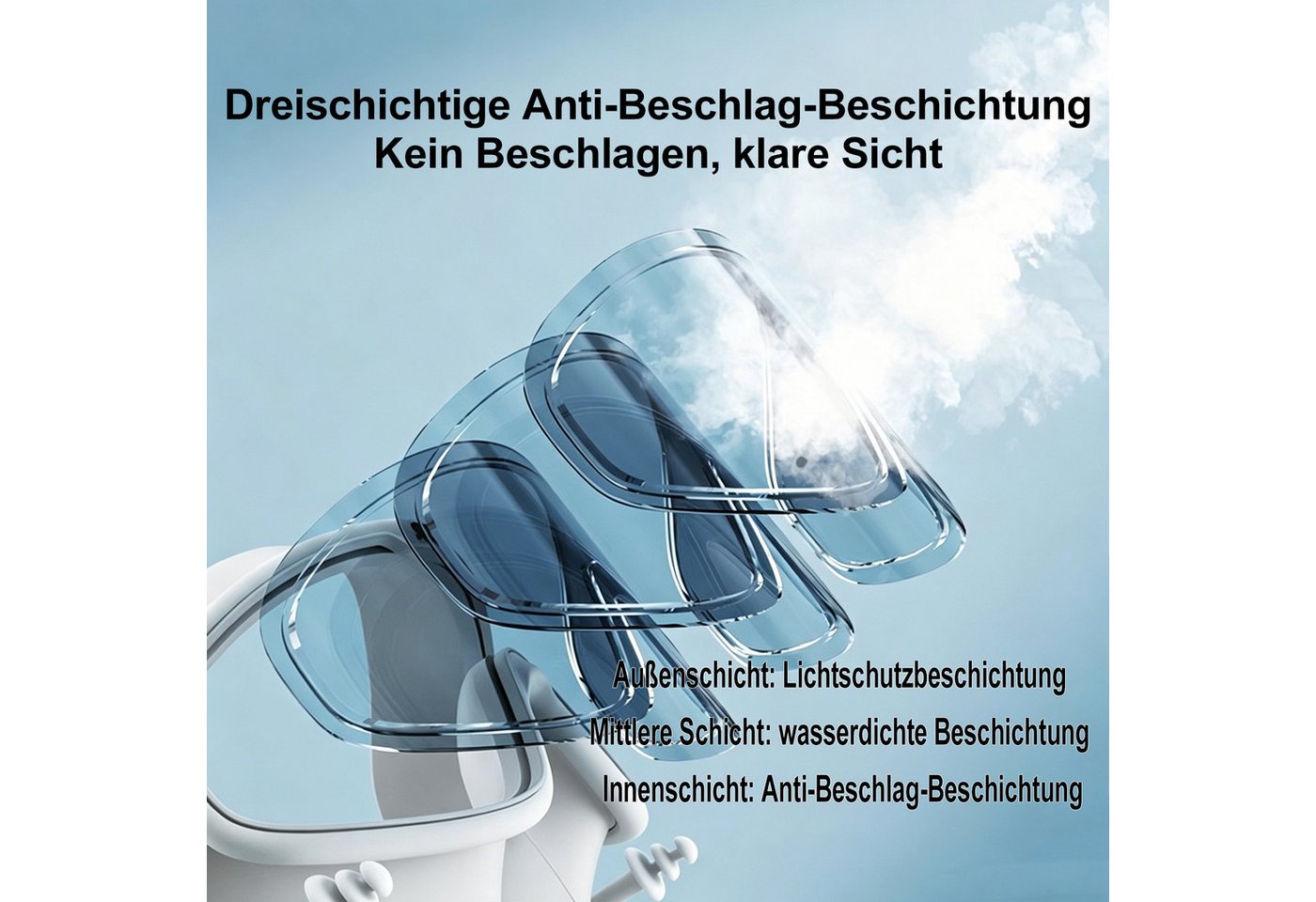 Mutig Schwimmbrille Schwimmbrille Set mit Badekappe & Nasenklammer HD Anti-Beschlag Unisex, (3D-Ohrenschutz Schwimmkappe aus Silikon für Damen & Herren, Schwimmmaske mit Großen Gläsern Wasserdicht & Anti Fog Klar Weitwinkel), Premium Komfort für Training & Freizeit – für Erwachsene & Jugendliche Bild 5