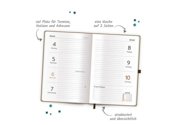 Trötsch Verlag Taschenkalender TRÖTSCH - Taschenkalender A6 Soft Touch Premium Sand 2027