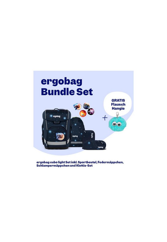 ergobag Schulranzen cubo light Bundle Set (5-tlg., 6-teiliges Set), wiegt nur 860g Bild 2