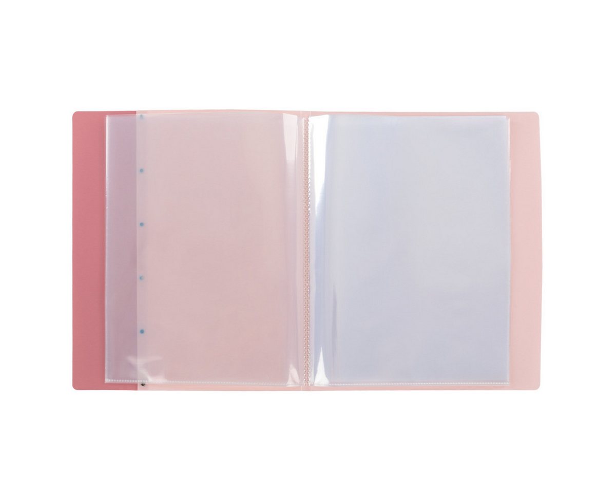 Idena Fußball Idena Zeugnismappe Sichtbuch mit 12 Klarsichthüllen 100µ pastell rosa
